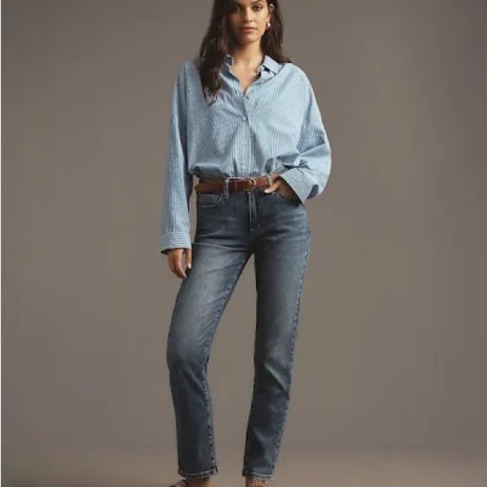 The Slim Boyfriend Mid-Rise Relaxed Jeans by Pilcro Anthropologie